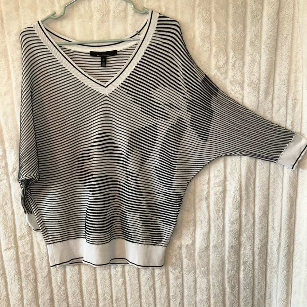 White House Black Market Ribbed Dolman Sleeve Pullover Sweater